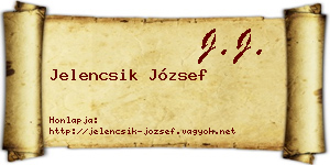 Jelencsik József névjegykártya