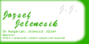 jozsef jelencsik business card